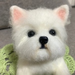 羊毛フェルト　犬　ウェスティ