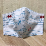 【接触冷感】【少し大きめ薄手】和柄の立体型夏マスク（金魚）