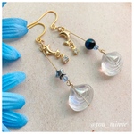海/イルカと貝/ピアス/ノンホールピアス