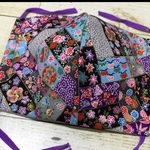 ハンドメイド　布　マスク　立体【和柄：花】M236