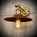 【鋳肌真鍮色】インダストリアル/ブルックリンスタイルランプ⭐︎シェード付⭐︎