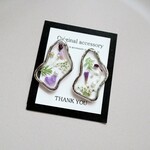 シルバー フラワー ニュアンス  イヤリングorピアス