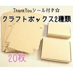 送料込☆20枚★定型外規格内サイズ★小型ダンボール２種類＆サンキューシール