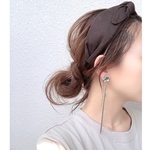 𓐍スター×結びロングチェーン𓐍ピアス/イヤリング　