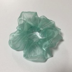 オーガンジーシュシュ (Mint green) ハンドメイド