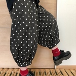 【再販】大人のバルーンパンツ★ポケット後ろ★ブラックドット柄