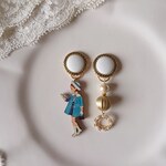 ボタンピアス ボタンイヤリング Atelier Bonheur du jour ウッドボタン