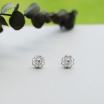 小さめピアス「銀花」 