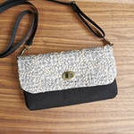 ご予約品　ミナペルホネン sleeping roseグレー×黒◆お財布ポシェット