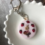 刺繍のネームキーホルダー