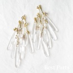 2pcs クリアシャンデリア チャーム タッセル