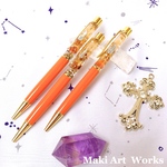 光のペン Ver.10 Orange（イエローアベンチュリン、アンバー、カーネリアン、ヒマヤラ水晶）
