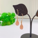 14kgf・オレンジムーンストーン☆drop jewel ピアス/イヤリング変更可能