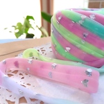 D ♡シルバーハート♡手染めチュールヤーン20g