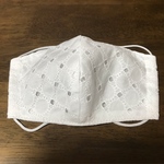 夏用マスク 白レースマスク ハンドメイドマスク
