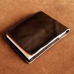 RHODIA No.11 メモ帳付き レザーメモパッド（チョコ）メモ帳カバー レザーカバー 本革 牛革 文房具 ステーショナリー ロディア