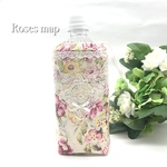 Pink-rose 様専用❤︎パープルの薔薇柄❤︎レース飾りのペットボトルケース❤︎保冷シート♥