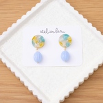 （small）まぁるにチェコビーズゆらゆらイヤリング かピアス