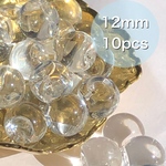 ラスト入荷♩クリア鈴丸アクリルビーズ　12mm