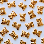【送料無料！】 No.15、テディベア🧸全身、ゴールド、10個組、1セット