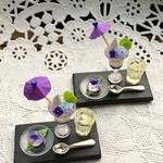 ミニチュア　〜和カフェでパフェを〜　紫陽花　紫色