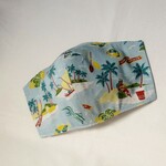 ハワイ柄のマスク　ALOHA　フラ　男女兼用　カヒコ　大きめ