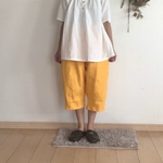 ゆったり ぼったりとしたパンツ イエロー