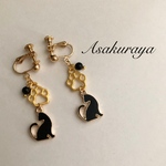 再販！黒猫のイヤリング
