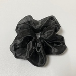 オーガンジーシュシュ (Black) ハンドメイド