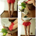 フリフリfundy ダブルガーゼ 赤 セクシーボクサーパンツ ふんどしパンツ