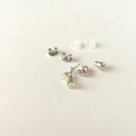 再再販　エチオピア産オパールピアス 4mm（アレルギー対応）サージカルステンレス
