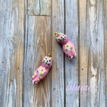 🆕【ウッドパーツ】colorful  floral cats #lv