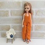 リカちゃん オレンジ　サロペット　服　22cmドール　オールインワン