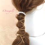 パール付 ⭐︎ 紐 ヘアアレンジ ヘアアクセサリー スエード アクセサリー 革 紐 フェイク レザー