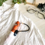 【本革】10ml（オレンジ）携帯用スプレーボトル　/　除菌・消毒液スプレーボトルホルダー /　消毒液ホルダー / スプレーホルダー