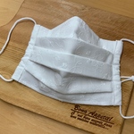 ＊再販＊　♫送料無料♫夏用マスク　大人用シンプルマスク　コットン刺繍生地　プリーツマスク【ノーズワイヤー入り】