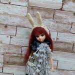 リカちゃんうさ耳ヘアバンド　りかちゃん　髪飾り