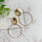 メタルゴールド シンプルリングピアス