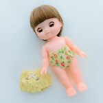 おむつ＆かぼちゃパンツセット　黄色苺柄　ハチさん柄　メルちゃんサイズ　ソランちゃん　レミンちゃんサイズ    オムツ  パンツ 