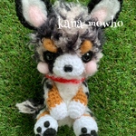 ＊mosquit9様 オーダー品 ふわもこ あみぐるみ ワンちゃん(ブルーマールチワワ)＊