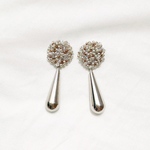 シルバービジュー×しずくイヤリング