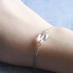 quartz bracelet：クオーツ　バイカラーチェーン　ブレスレット