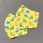 【ｋ様オーダー品】ume＊mew ひんやり立体マスク・大きめ（セキセイインコ）2枚セット