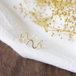 Wave ring(brass) 真鍮 華奢 リング