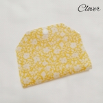 仮置き 一時保管 マスクケース  フロリエット きいろ  チェック&ストライプ  ラミネート《送料込み》