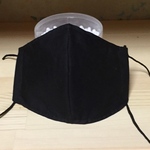 子供用立体布製マスク 黒色大