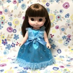プリンセス風ドレス(青色)　ソランちゃん用　衣装