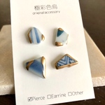 シー陶器の金継ぎピアス