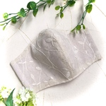 再販‼️【送料無料!!】リネンマスク　レース刺繍　立体マスク　布マスク　小顔効果　オーガニックダブルガーゼ　