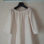 気持ちいい服＊白のコットンのチュニック ブラウス＊大人フリル
